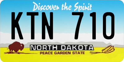 ND license plate KTN710