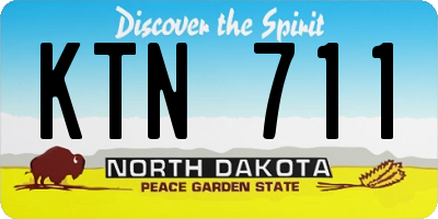 ND license plate KTN711