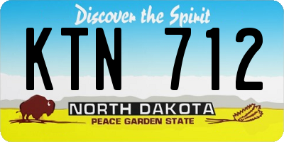 ND license plate KTN712