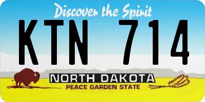 ND license plate KTN714