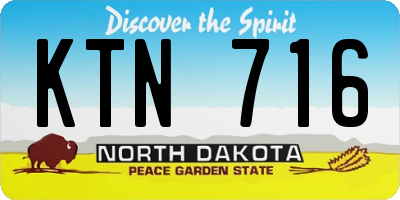 ND license plate KTN716