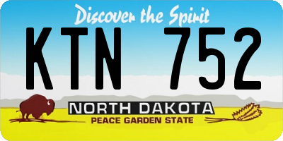 ND license plate KTN752