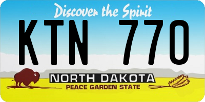 ND license plate KTN770