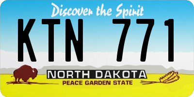 ND license plate KTN771