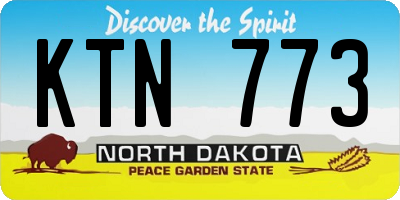 ND license plate KTN773