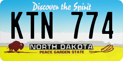 ND license plate KTN774
