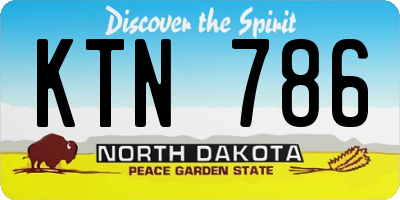 ND license plate KTN786