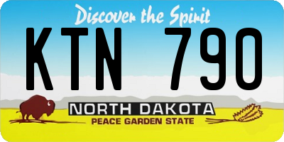 ND license plate KTN790