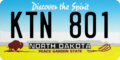 ND license plate KTN801