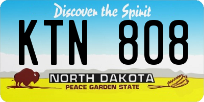 ND license plate KTN808