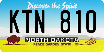 ND license plate KTN810