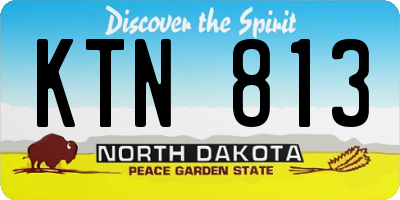 ND license plate KTN813