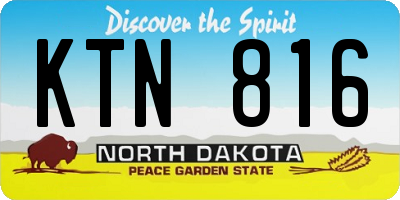 ND license plate KTN816