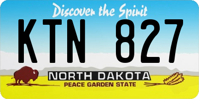 ND license plate KTN827