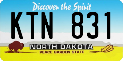 ND license plate KTN831