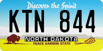 ND license plate KTN844