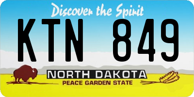 ND license plate KTN849