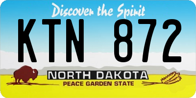 ND license plate KTN872