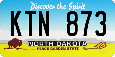 ND license plate KTN873
