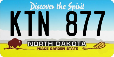ND license plate KTN877