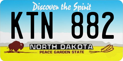 ND license plate KTN882