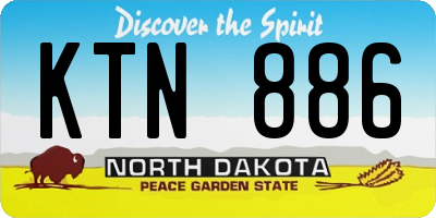 ND license plate KTN886