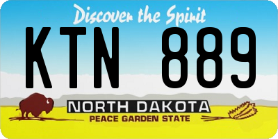 ND license plate KTN889
