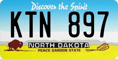 ND license plate KTN897