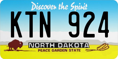 ND license plate KTN924
