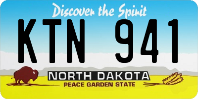 ND license plate KTN941