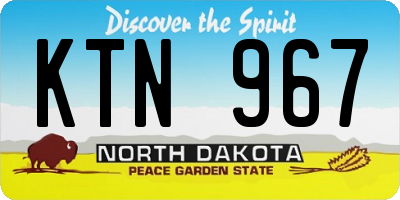 ND license plate KTN967