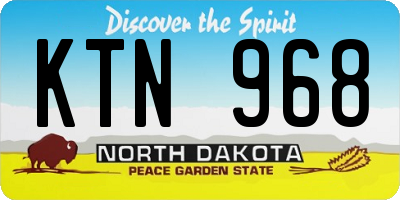 ND license plate KTN968