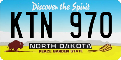 ND license plate KTN970