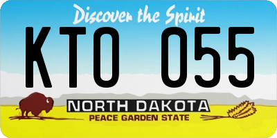 ND license plate KTO055