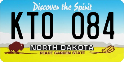 ND license plate KTO084