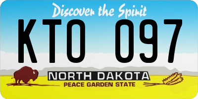 ND license plate KTO097