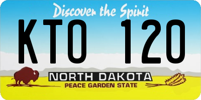 ND license plate KTO120