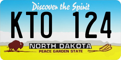 ND license plate KTO124