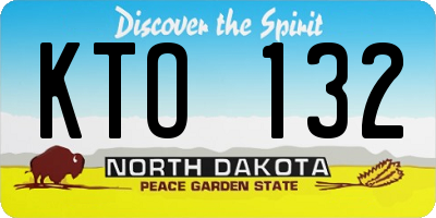 ND license plate KTO132