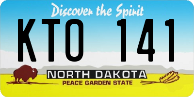 ND license plate KTO141