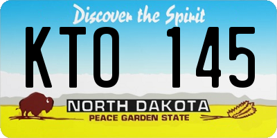 ND license plate KTO145
