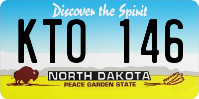 ND license plate KTO146