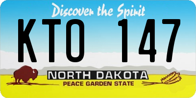 ND license plate KTO147