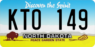 ND license plate KTO149