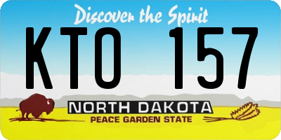 ND license plate KTO157