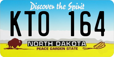 ND license plate KTO164