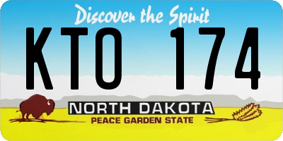 ND license plate KTO174