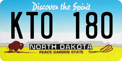 ND license plate KTO180