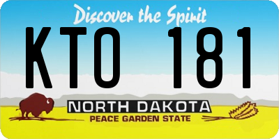 ND license plate KTO181