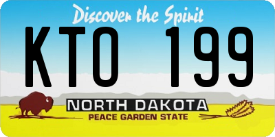 ND license plate KTO199